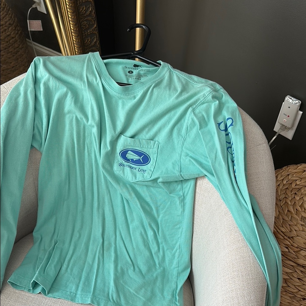 Southern lure Aqua Long Sleeve Shirt